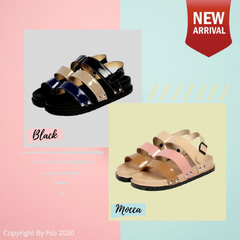 Fsb - CASSANDRA Slip Sandal Wanita Model Tali Buckle