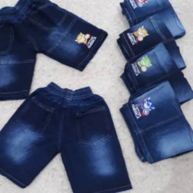 JEANS STRETCH DARK BLUE CELANA  ANAK KAPTEN AMERIKA  BAHAN 