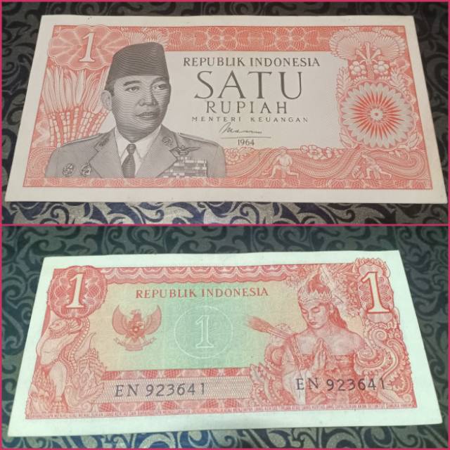 UANG KUNO MURAH Rp.1 SUKARNO / 1 RUPIAH SOEKARNO 1964