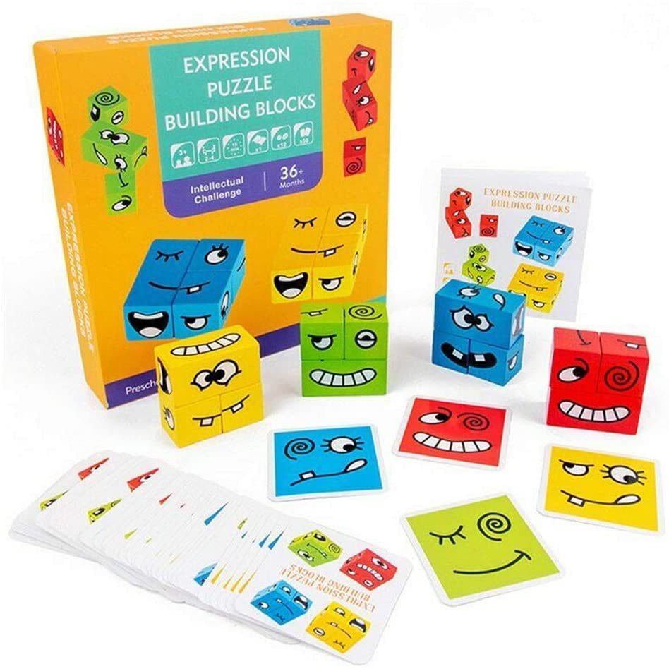 EXPRESSION PUZZLE BUILDING BLOCKS Learn About Feeling Logic Colour