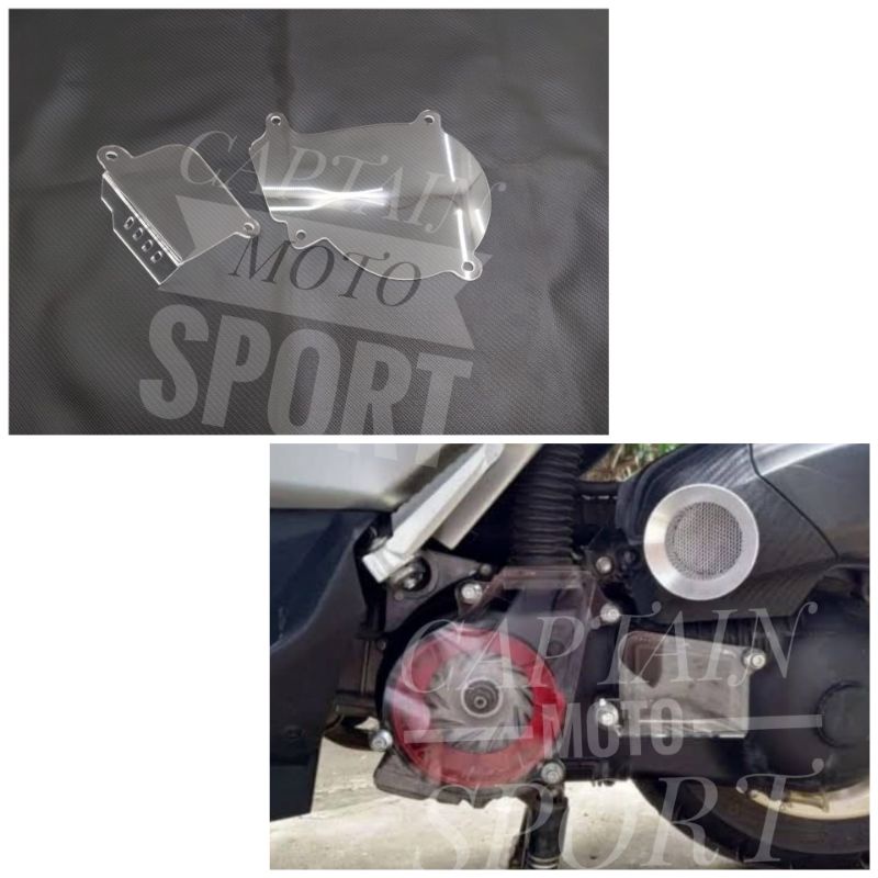 COVER TUTUP CVT TRANSPARAN YAMAHA NMAX 155 OLD NEW AEROX 155 NEW 2021