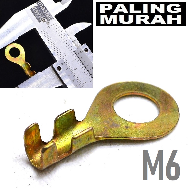 Klem Aki Bulat M6 Skun Ring Terminal Penyambung Kabel Accu Kuningan Paling Murah Jejeran Motor