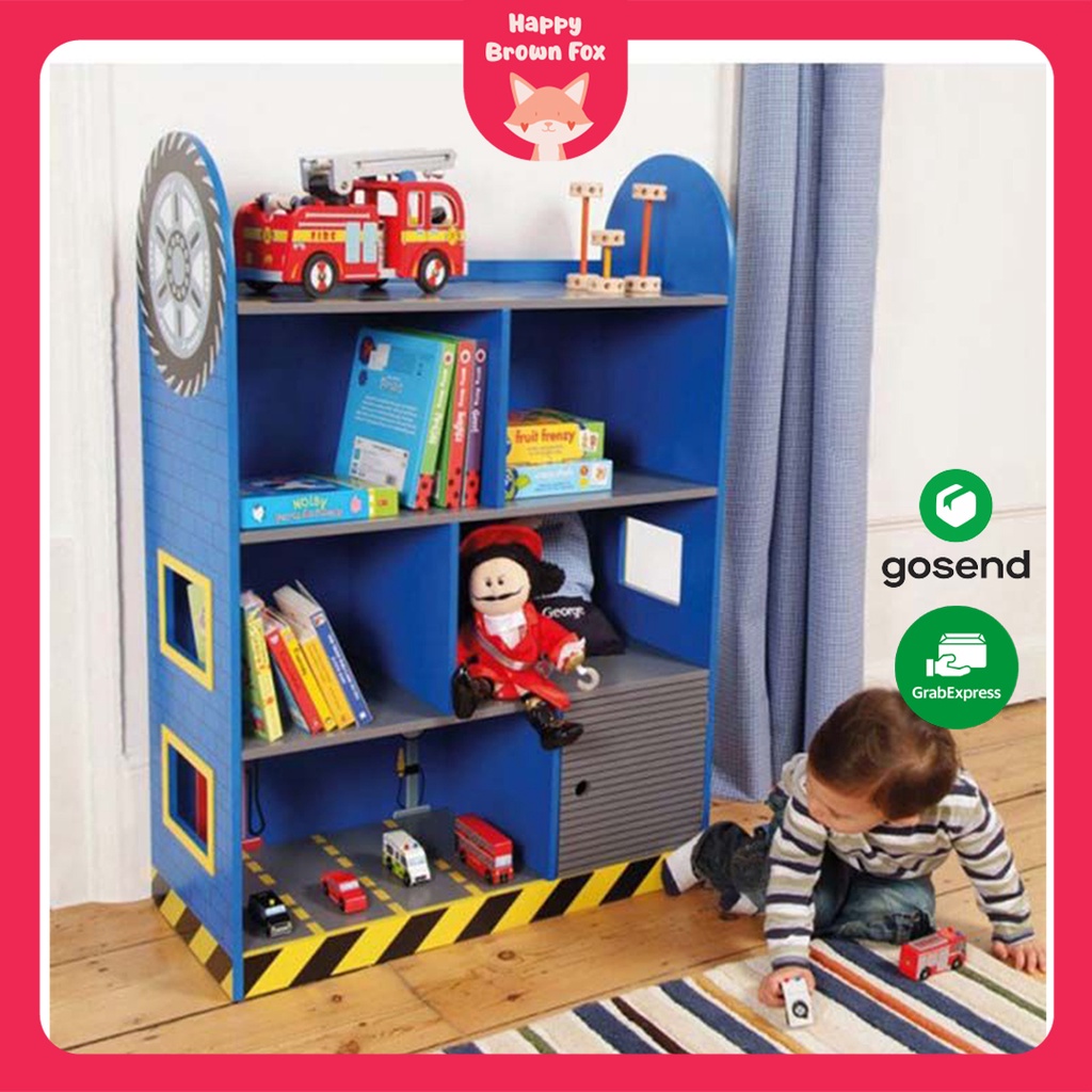 PERLENGKAPAN KAMAR ANAK FURNITURE RAK - BOY AUTOMOTIVE BOOKSHELF