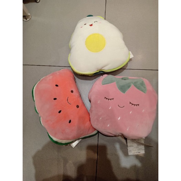 Miniso Bantal selimut buah lucu balmut semangka balmut strawberry bantal selimut 2 in 1 bantal selim