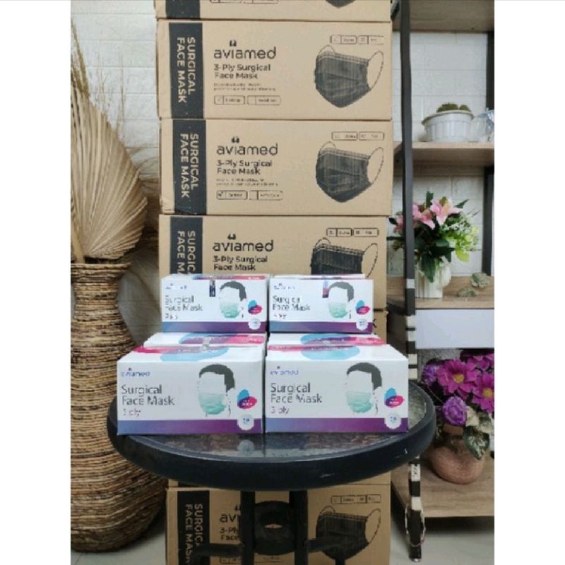 Aviamed Masker Medis Earloop Surgical Mask 50 Pcs