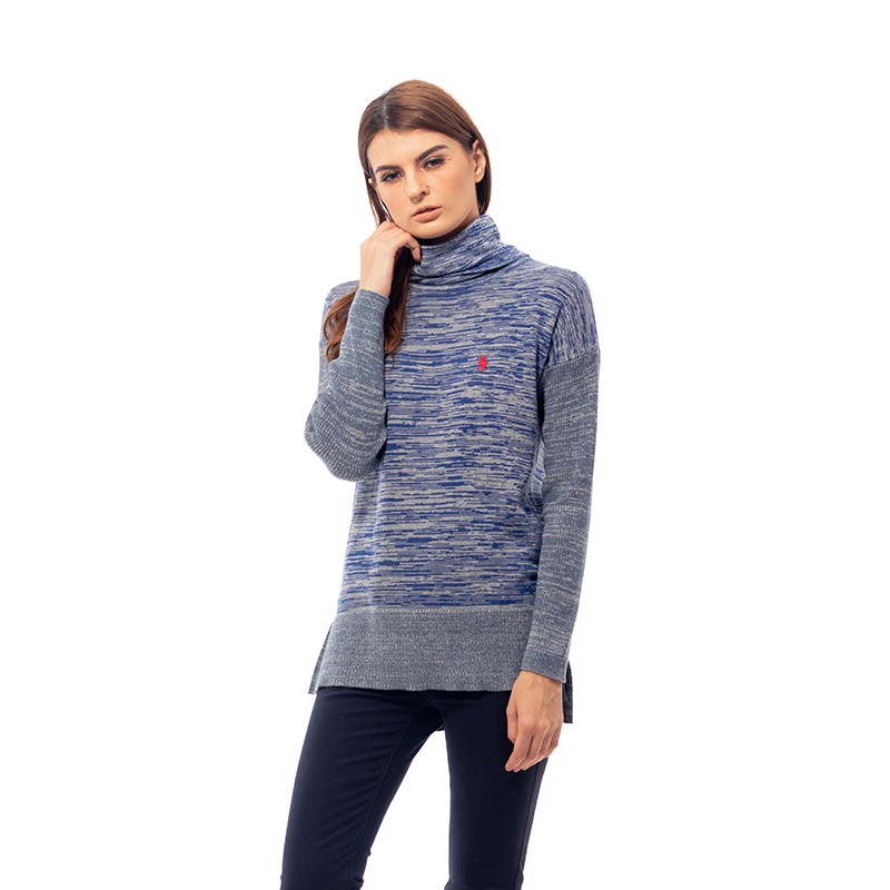 Polo Skirt Lengs Cashmere Knitting Blue Indigo Ladies Polo Ralph Lauren