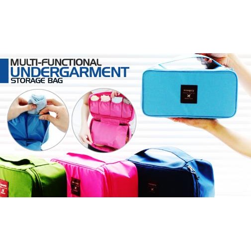 TBI KOREAN TRAVEL STORAGE BAG MULTIFUNCTION ORGANIZER UNTUK  BRA, COSMETIC, BABY, DLL