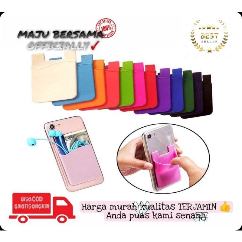 MB - Sticky Card Holder Dompet Kartu Tempelan Hp / Card Holder Hp Tempel High Class Multifungsi Hold