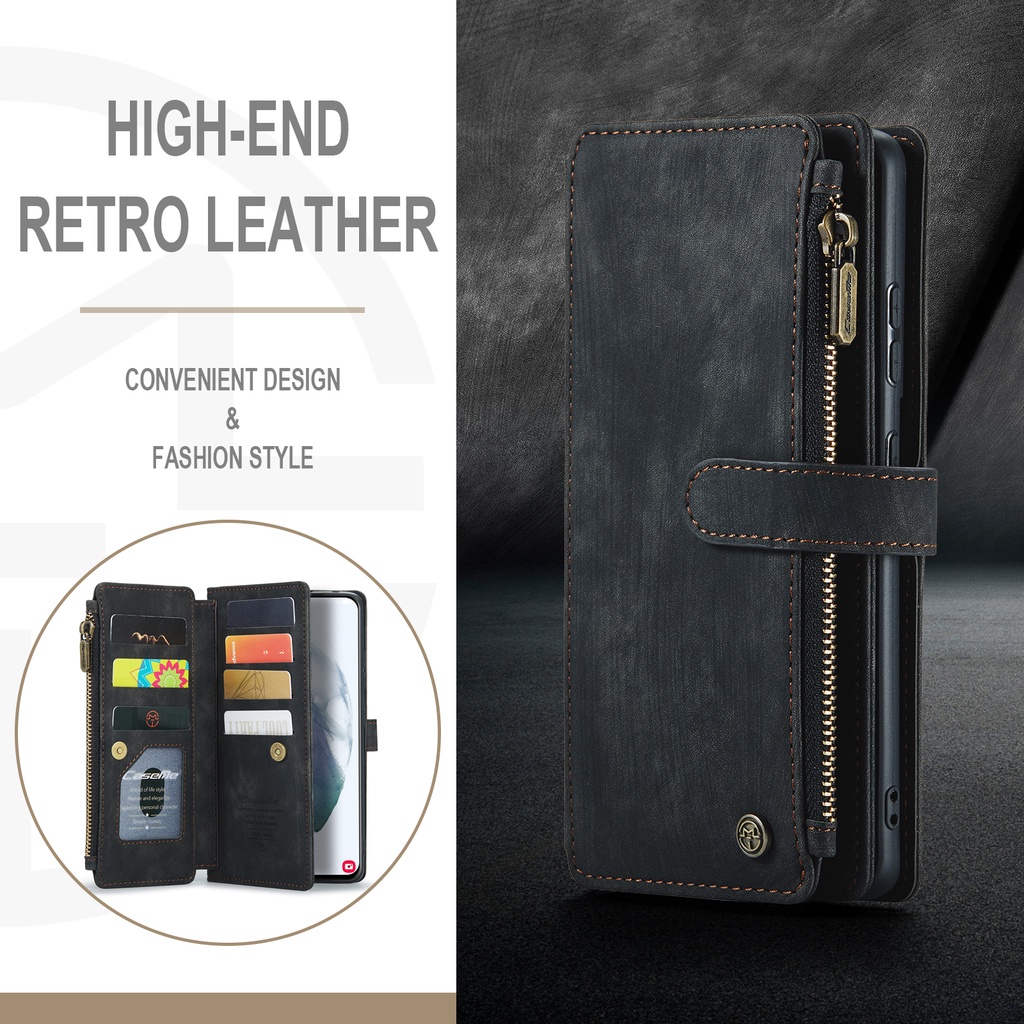 Samsung S21Fe S21 Fe S21 S21 Plus S21 Ultra Caseme C30 Slot kartu Cover Leather Wallet Case