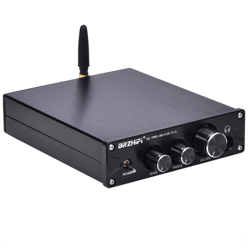 BRZHIFI Audio Bluetooth 5.0 DAC Amplifier 2.0 Channel Amp Receiver Class D 200W TPA3116 - PA-01 - Black