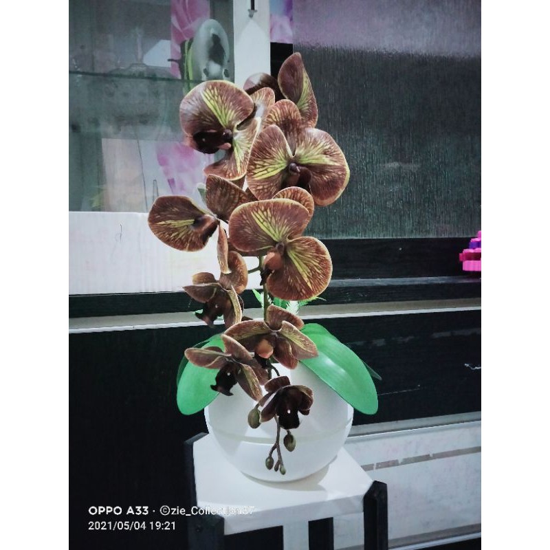 Anggrek latex jumbo / rangkaian anggrek latex / bunga hias / hiasan rumah