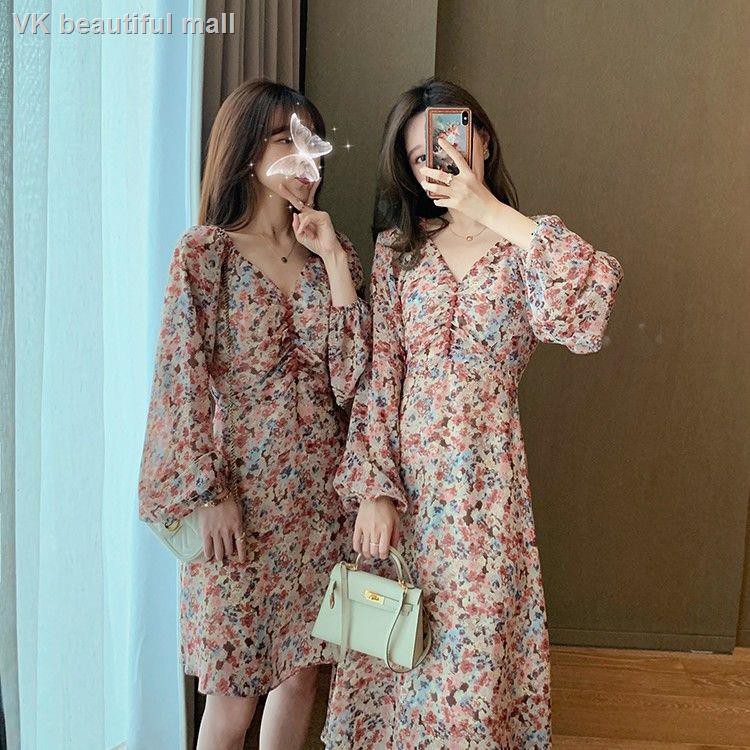 Gaun Wanita Dengan Model Kerah V Neck Dan Motif Bunga Untuk Musim Panas Semi 2020 Shopee Indonesia