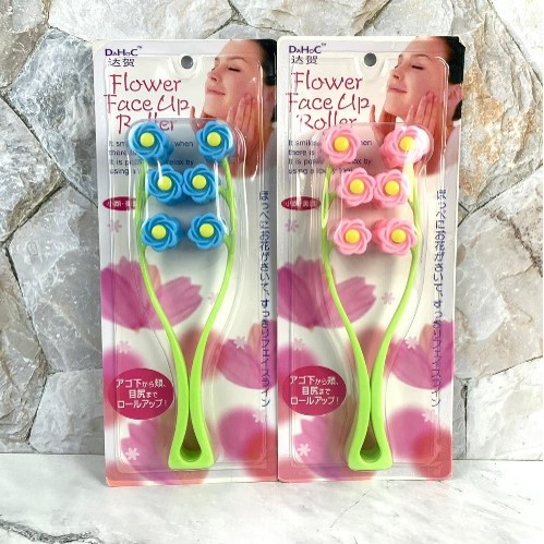 ✅COD ALAT PIJAT/PIJIT WAJAH FLOWER FACE ROLLER MOTIF BUNGA LUCU MANUAL RELAKSASI PELANGSING WAJAH