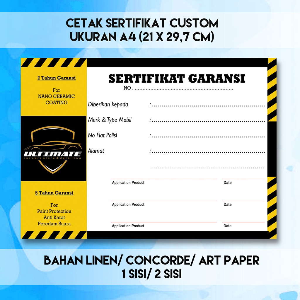 

CETAK SERTIFIKAT/ PIAGAM UKURAN A4