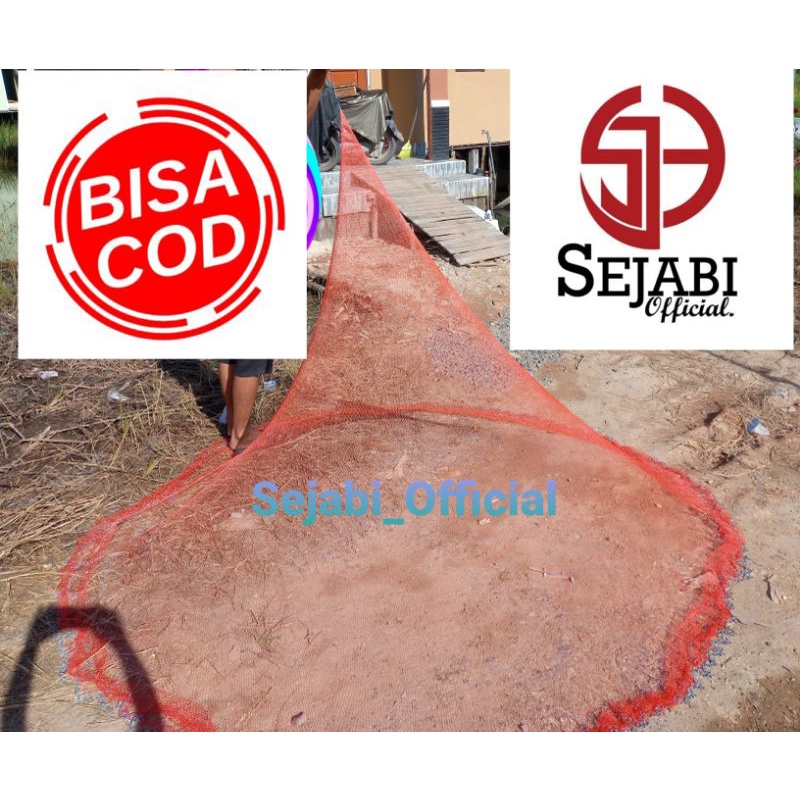 (Sejabi) Termurah Jala Lempar Ikan Ukuran 3/4 Inch Tinggi 2.25 Meter Bahan Benang PE D3 Handmade