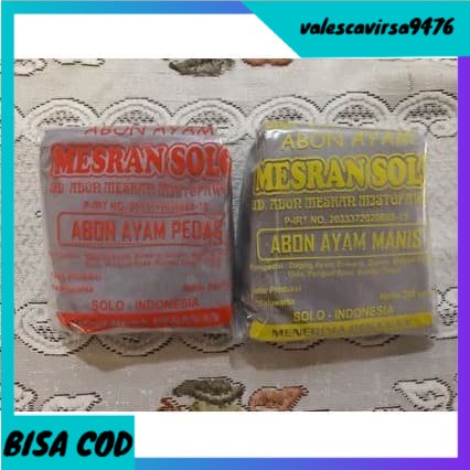 

⭐BISA COD⭐ Abon Ayam Mesran Solo 250g - Pedas