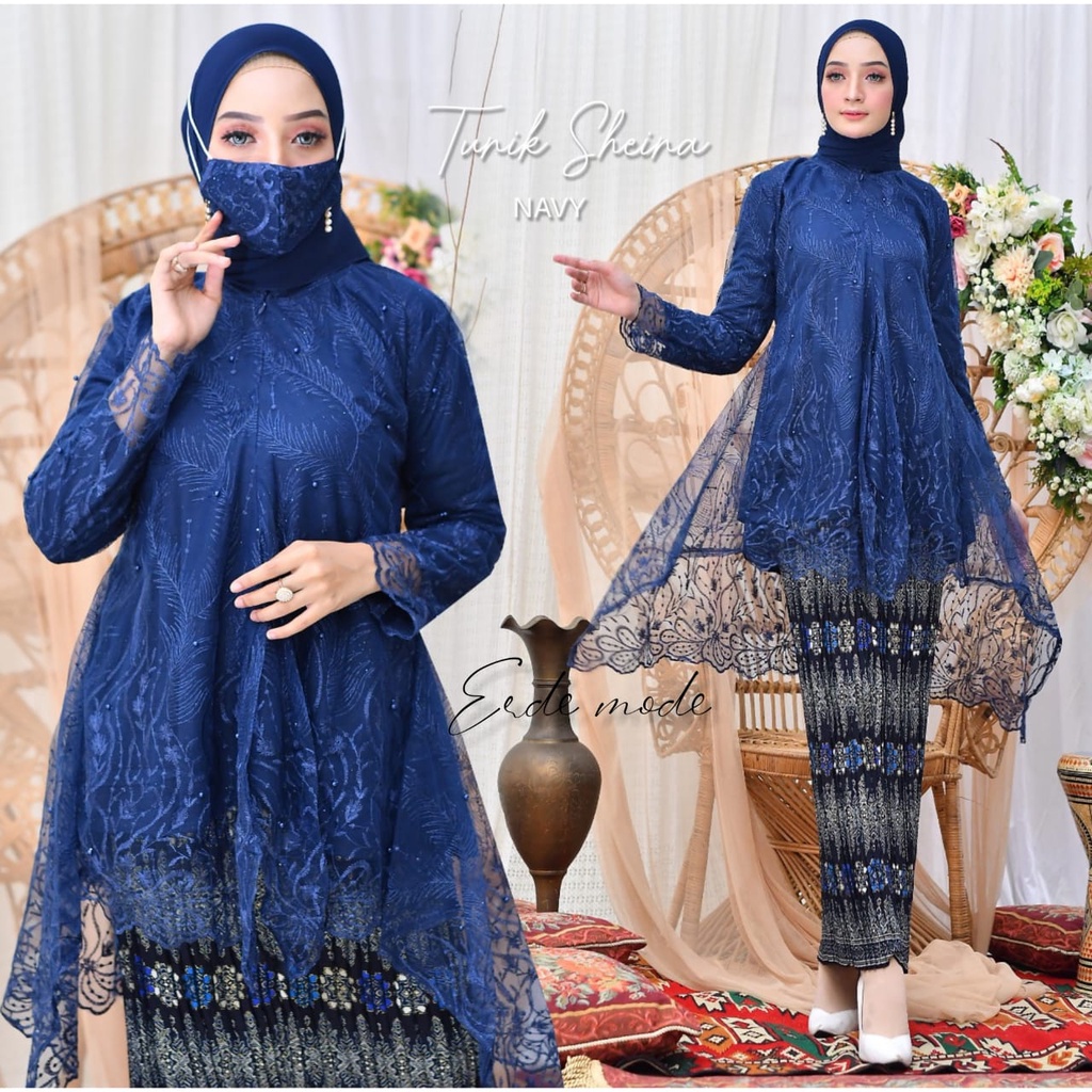 Kebaya stelan tunik azalea Tille/tunik tile busui/Kebaya Modern/Setelan Kebaya Brokat/Kebaya Couple/Kebaya Terbaru/kebaya wisuda