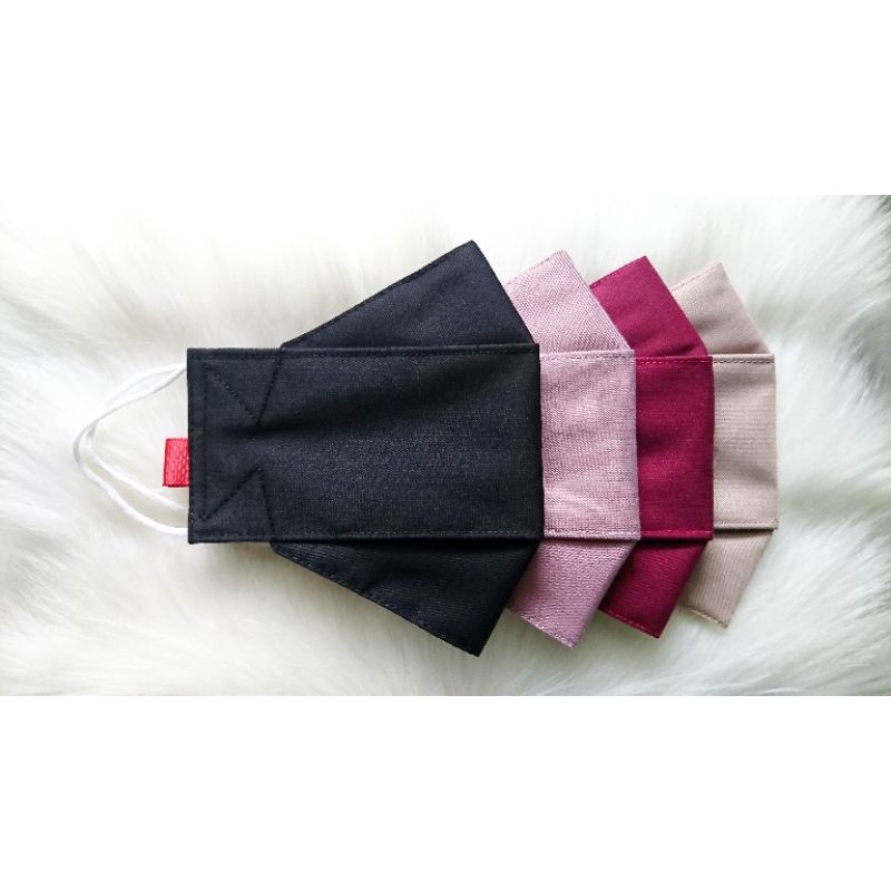 Masker kain 3D polos / masker kain / masker 3 ply / earlop