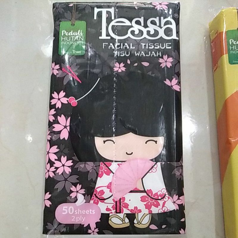 paket Tessa 50 dan 10 sheets 2 play Tisu wajah 6 bks