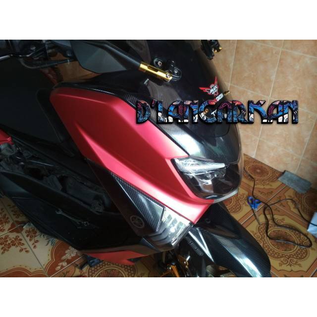 Skotlet merah metalik doff lebar 50cm