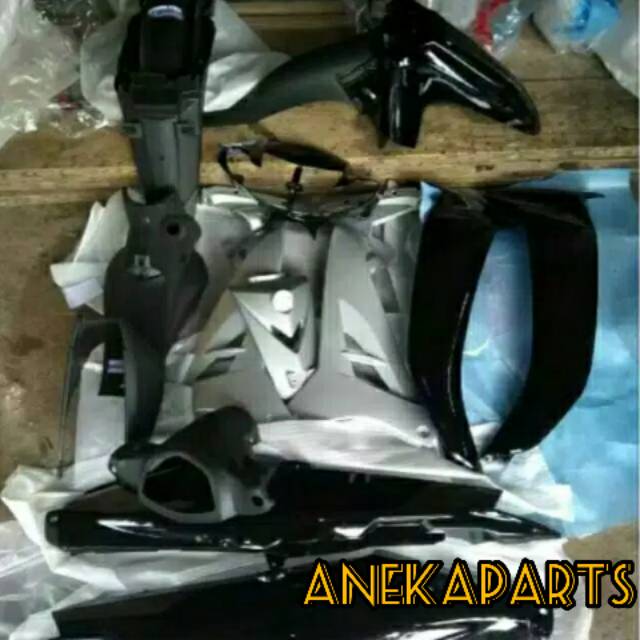 full body halus kasar vega r new hitam silver