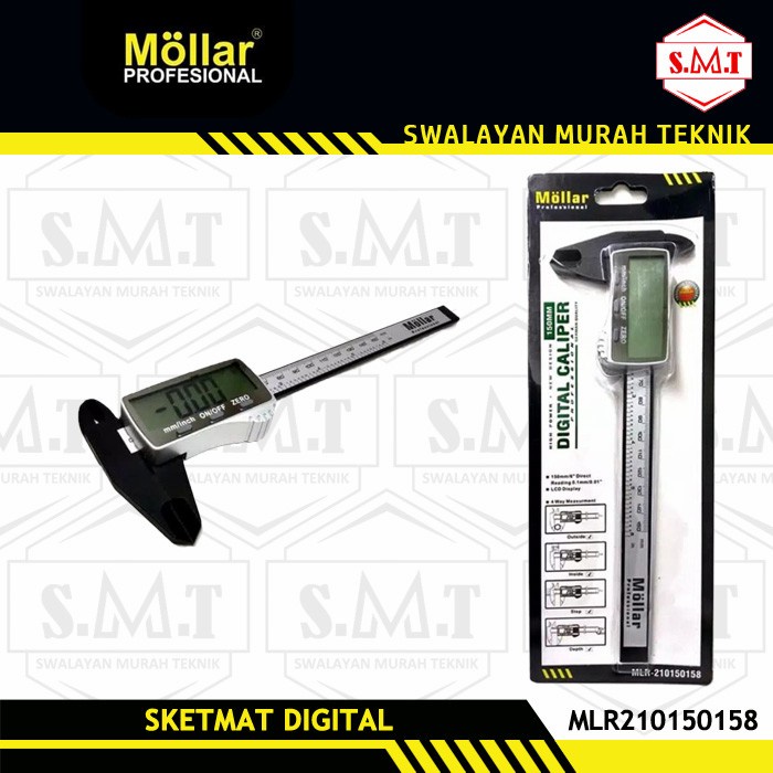 

Sketmat Digital Mollar 6" Jangka Sorong Digital Caliper