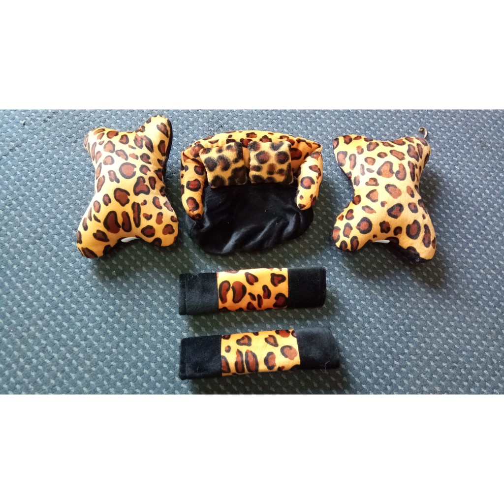 Bantal Mobil 3in1 Motif Macan /Bantal Sandaran Kepala 3in1 Macan