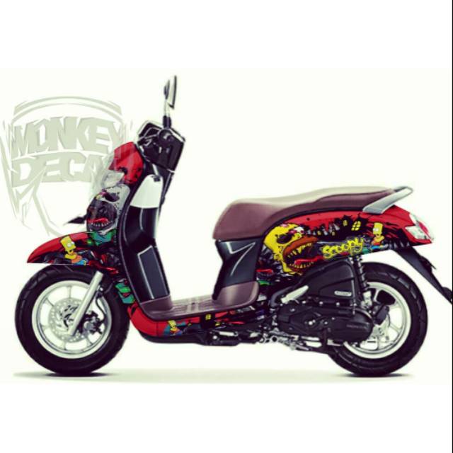 Dekal sticker decal honda Scoopy new the simson zombie