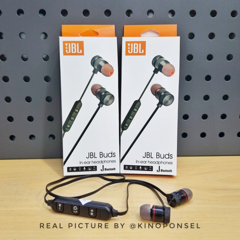 Headset Bluetooth JBL Buds Magnet Sport | Handsfree Bluetooth | Earphone Bluetooth | Headset Tanpa K