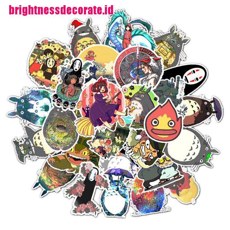 BrightID 50Pcs miyazaki hayao classic Japan anime sticker For bike laptop book motorcycle