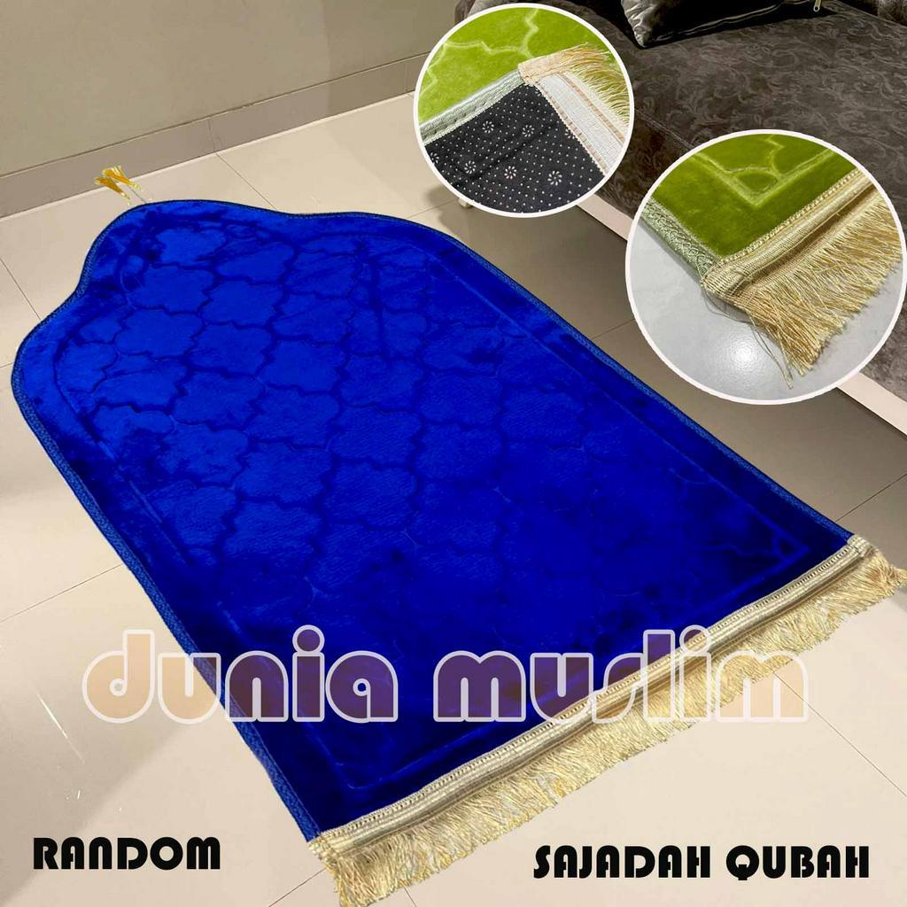 Sajadah Turki Premium Anti Slip Tebal Dan Halus Model Qubah Perlengkapan Sholat