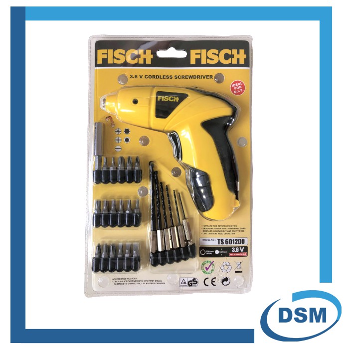 Fisch Mesin Bor Obeng Baterai Cordless Screwdriver