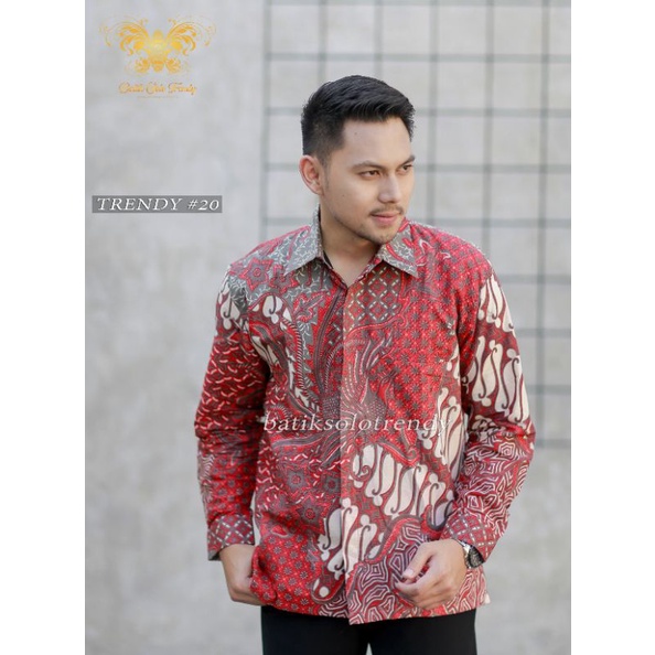 TRENDY 199 KEMEJA BATIK/BAJU BATIK PRIA PANJANG MURAH KAIN HALUS