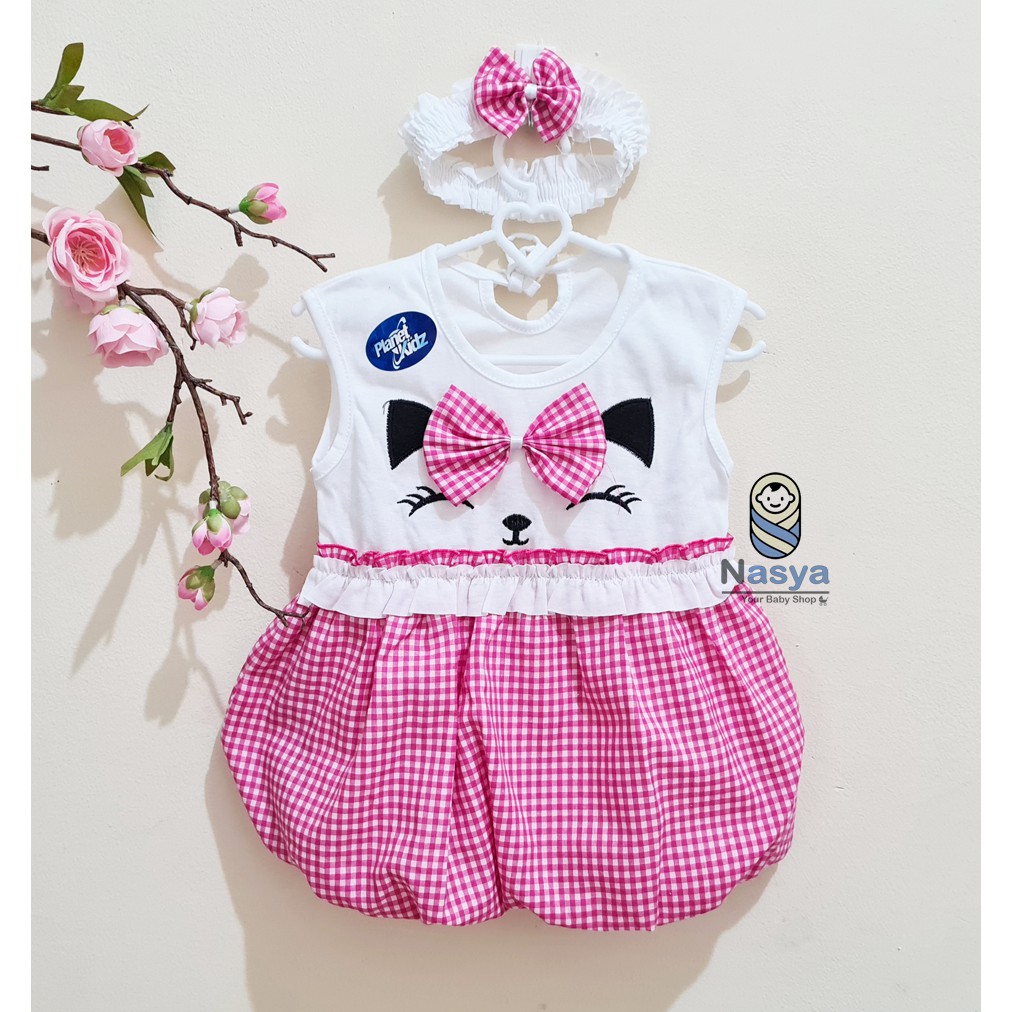 [ PROMO 7.7 ] [P-011] Dress Bayi terbaru motif animal (0-6 bulan)