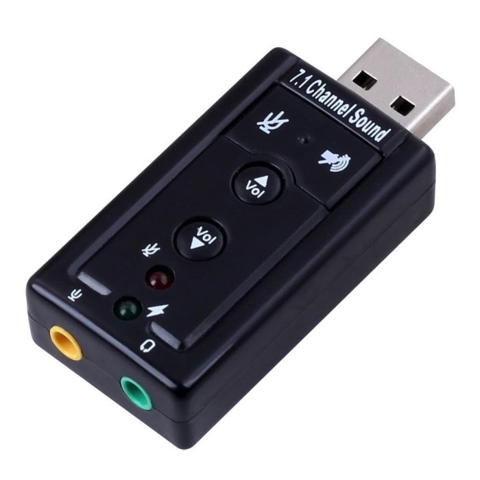 Usb 2.0 sound 7.1 channel virtual surround adapter for Pc Komputer-Laptop - Usb2.0 soundcard