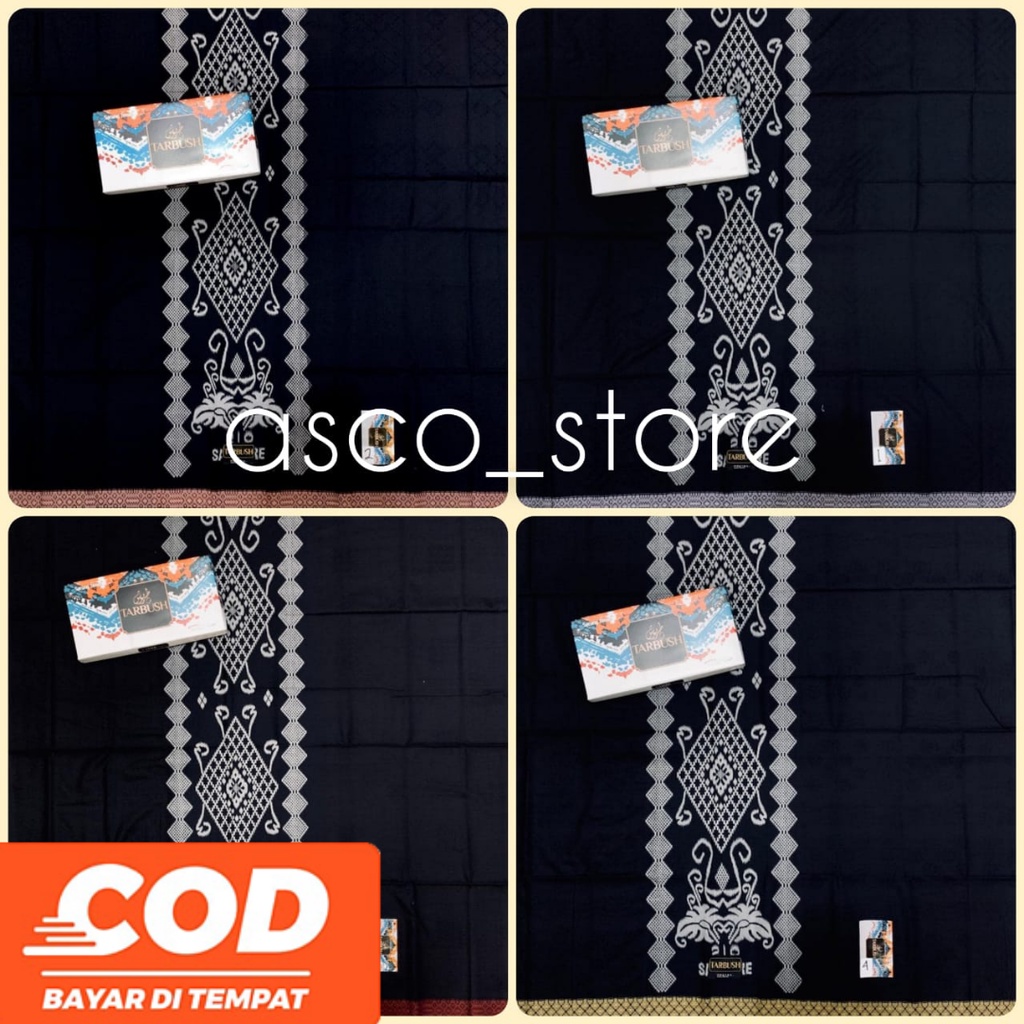 SARUNG TARBUSH HITAM TUMPAL TIMBUL KEMBANG SARUNG HITAM POLOS BY SAPPHIRE