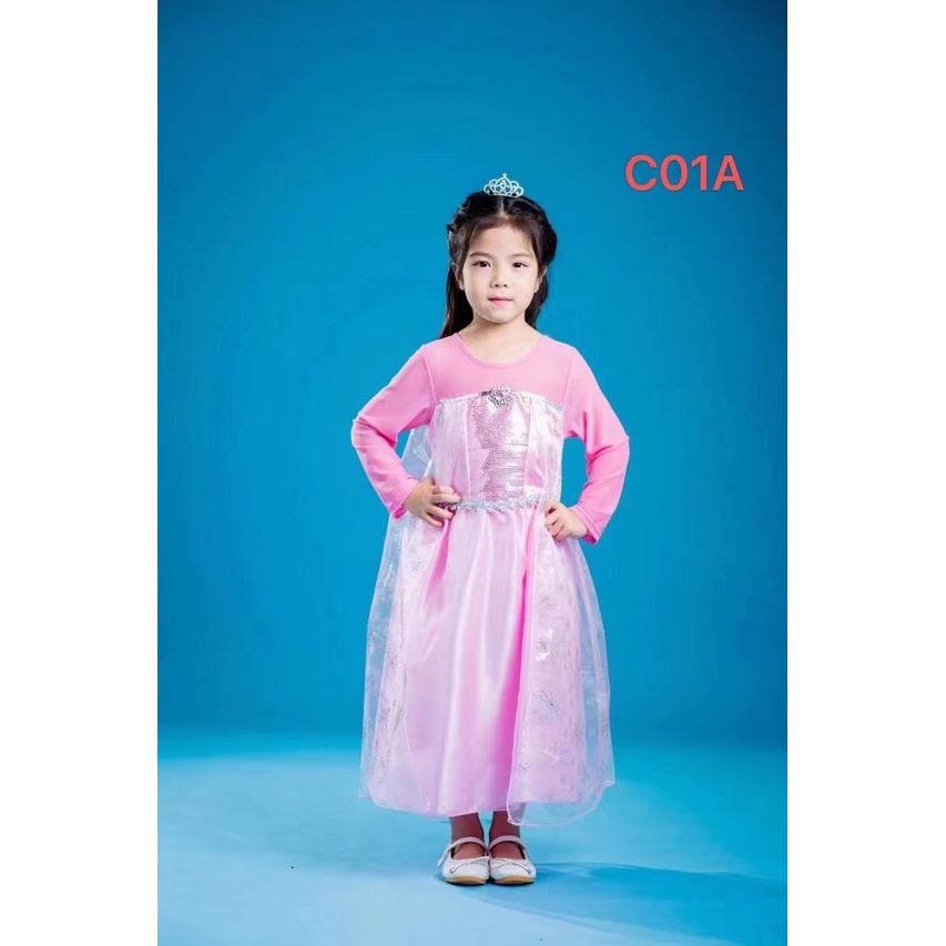 Fairyland | Kostum ELSA FROZEN PINK RAPUNZEL UNGU IMPORT MURAH Gaun Ultah Dress Rok Ulang Tahun Anak