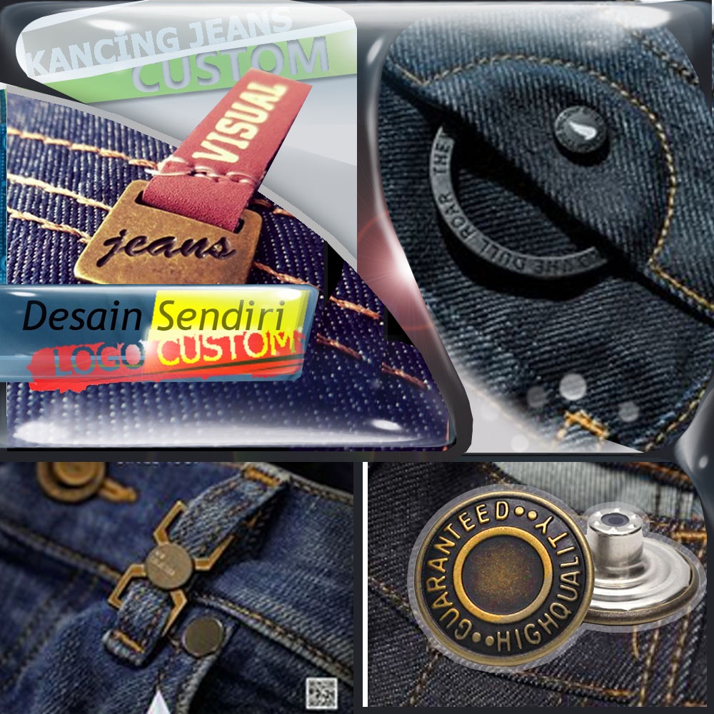 JUAL KANCING CUSTOM BAHAN ALLOY & PLAT UNTUK KANCING JEANS JAKET & ALMAMATER & INSTANSI HARGA MURAH