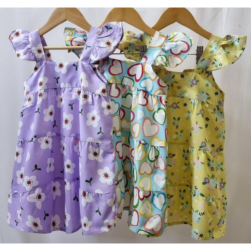 Dress Anak Katun Rafel Dress Anak Murah Size 1,2,3 Tahun