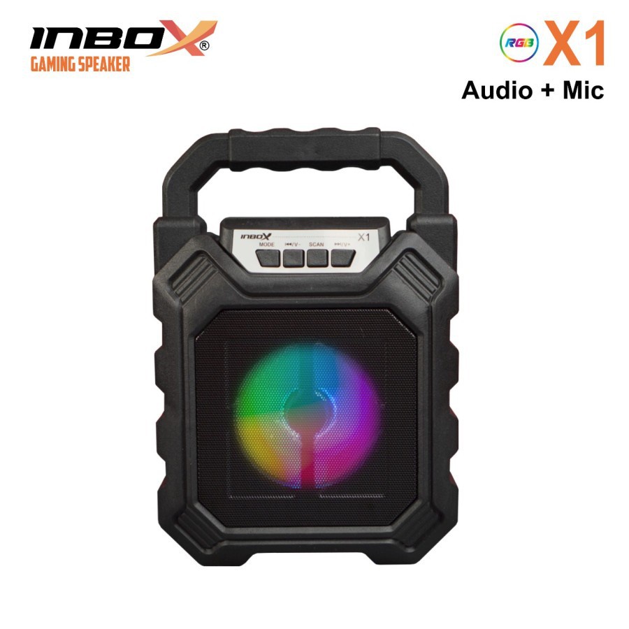 KISONLI - Speaker Bluetooth Tenteng Plus Mic Karaoke, Radio, USB, Micro SD - Jertech X1-INBOX-X1-MERAH