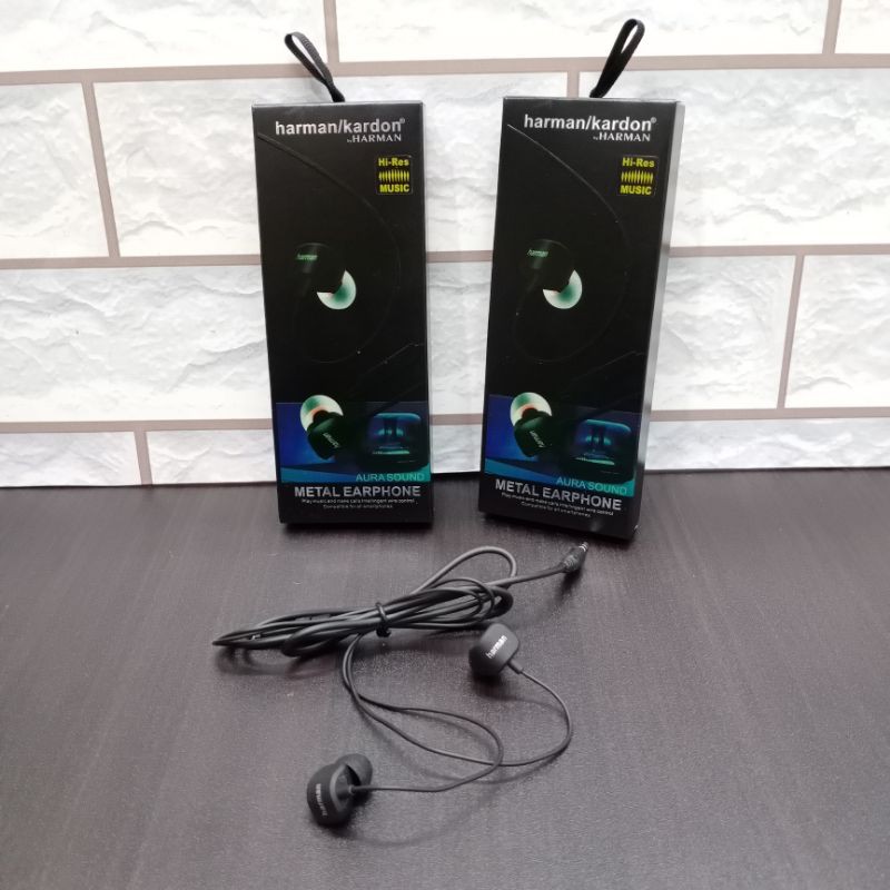 HEADSET HARMAN KARDON AURA SOUND METAL EARPHONE HF HARMAN SUARA BAGUS