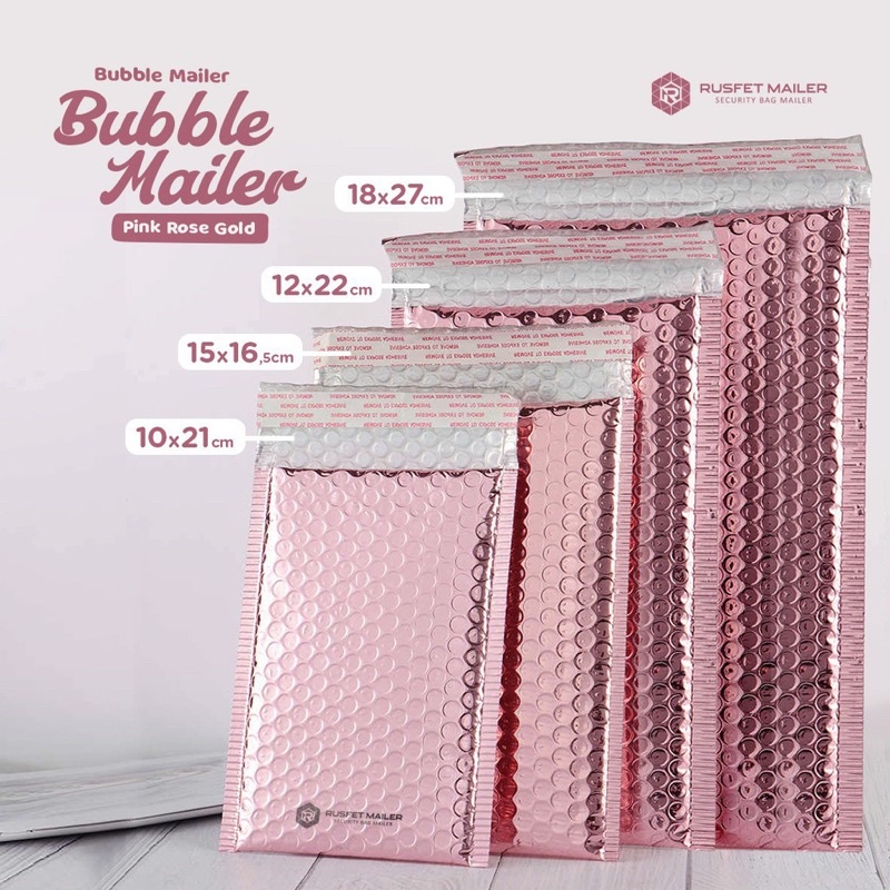 Bubble mailer pink rose gold