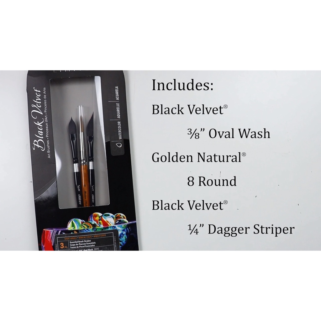 Silver Brush - 3pc Essential Brush Stroke Set WC-3206S