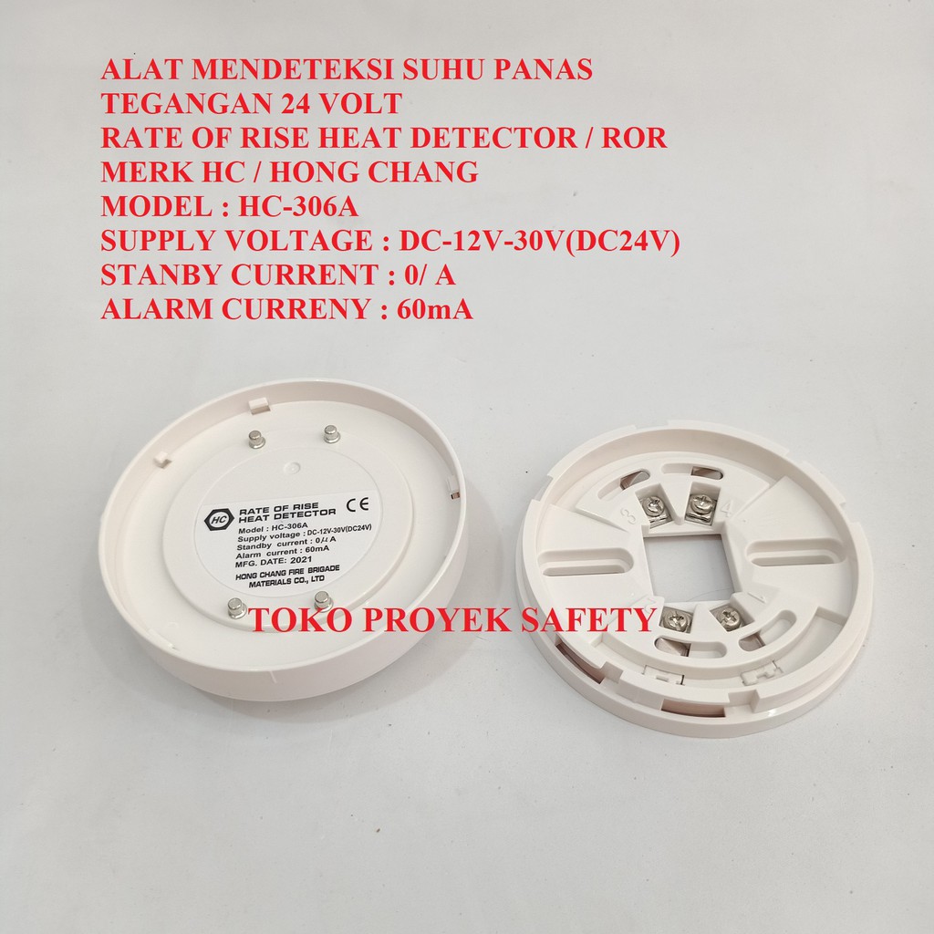 ROR Heat Detector Hong Chang HC 306A / ROR HC 306A / Rate Of Rise Heat Detector HC 306A