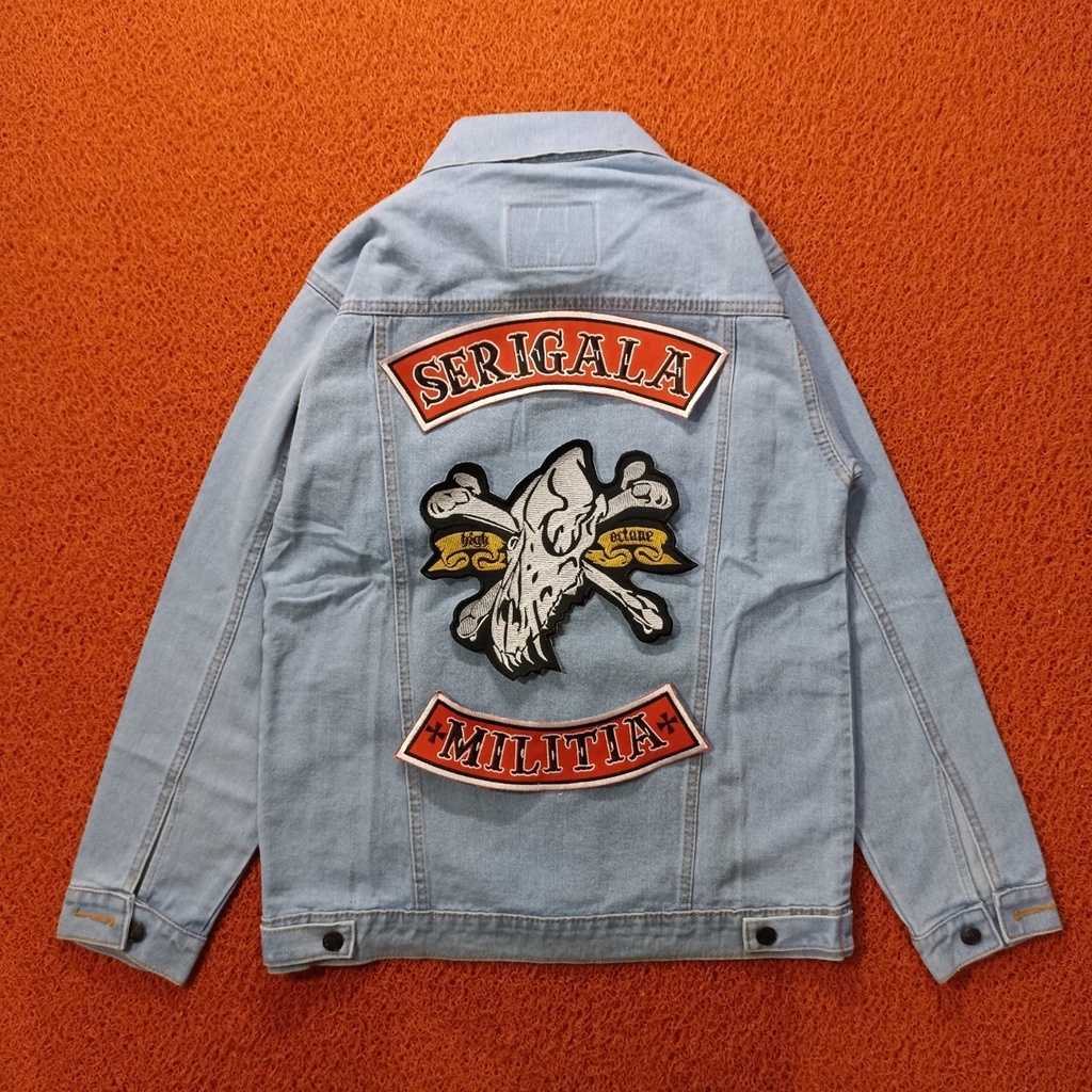 Backpatch Patch Bordir Besar Emblem Jaket Punggung SERIGALA/PASUKAN MATI