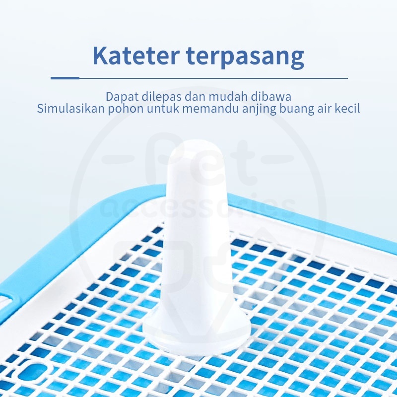 Pet Toilet Training Tray Pee Pad tipe datar anti licin gampang cuci dengan bentuk jaring untuk anjing besar dan kecil