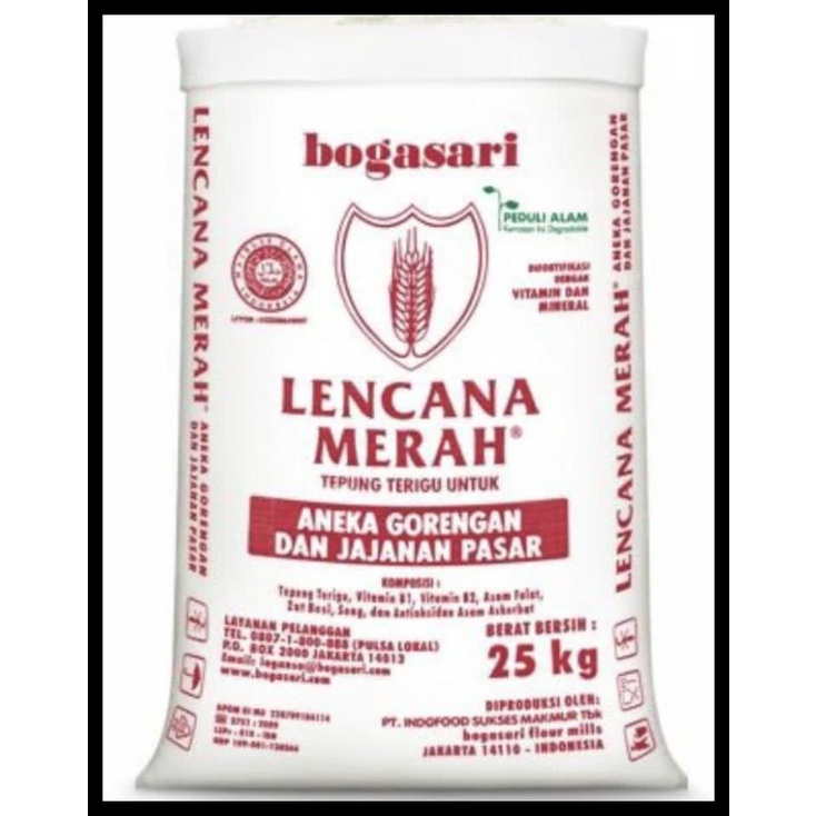 

TERBARUU!! Terigu Lencana Merah 25kg COD
