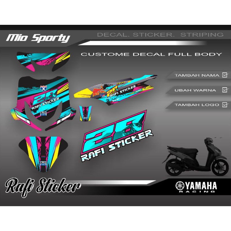 STICKER DECAL MIO SPORTY / SMILE / STICKER DECAL MIO RACING VARIASI Full Body