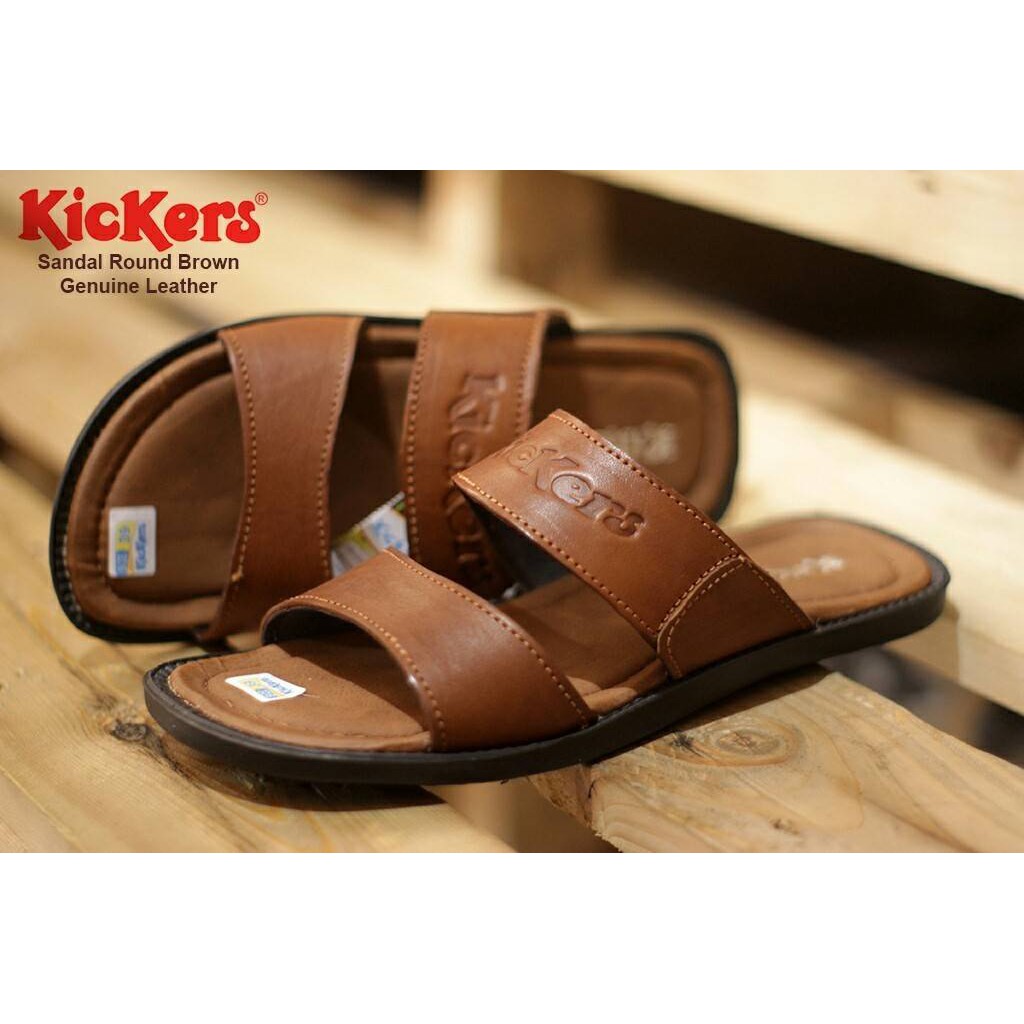 kulit asli sapi premium Sandal Pria Kickers Kulit Asli 100% Sandal Kulit Pria Casual Origina Ban2kis