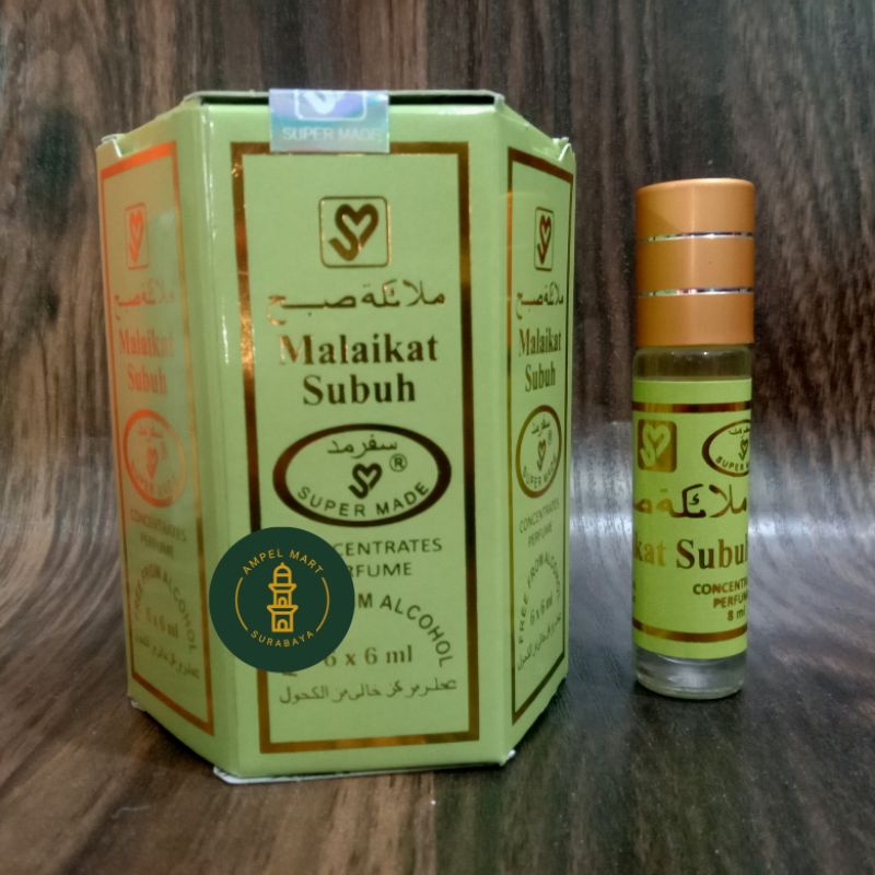 Parfum Malaikat Subuh Supermade 8 ml Roll On Satu Box Isi 6 Pcs - Parfum Supermade Non Alkohol